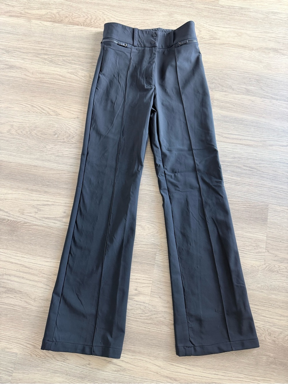 Fusalp Black High-Rise Wide-Leg Trousers